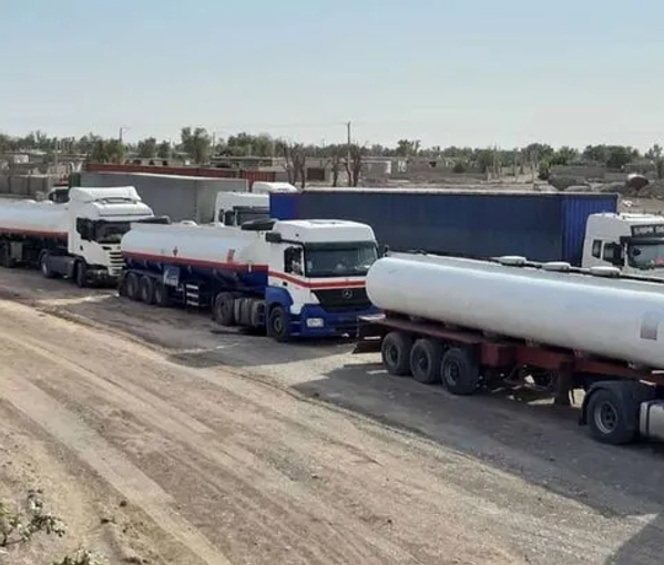 A number of trucks on strike in Iran (November 2022)