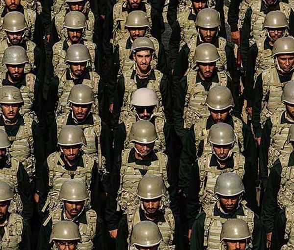 File photo of IRGC forces during a war game (undated)