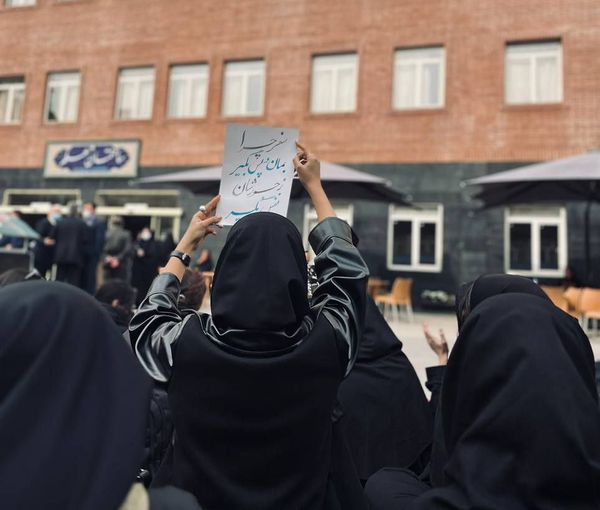 Iranian university students protested on Saturday, Nov. 12, 2022