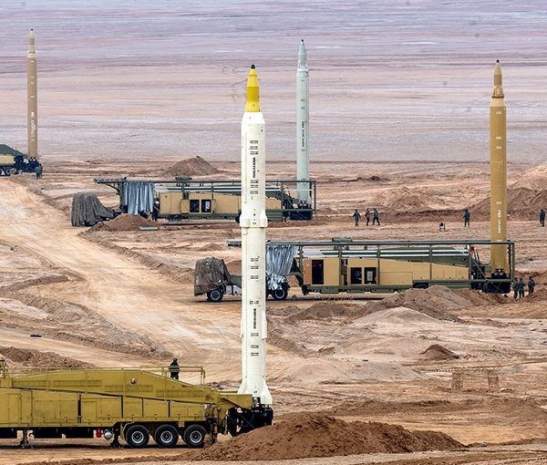 Iranian missiles pictured in December 2021