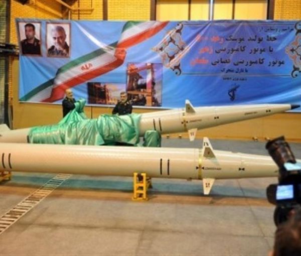 Iranian missiles on display on November 4, 2020
