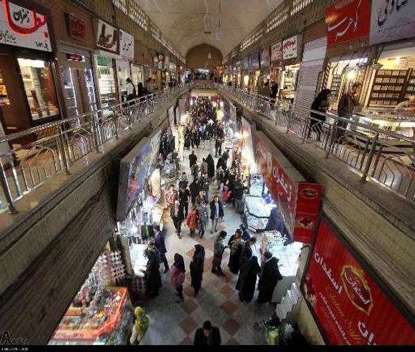 The bazar in Mashhad, where anti-Khamenei messages were broadcasted on February 9, 2022