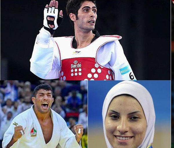 Some Iranian athletes who have defected. FILE