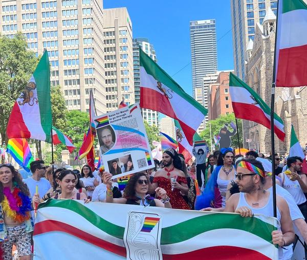 Iranian LGBTQ activists during a rally  (file photo)
