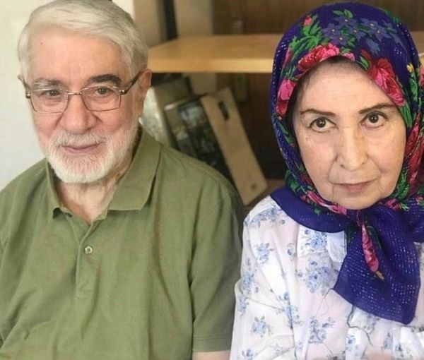 Mirhossein Mousavi and his wife Zahra Rahnavard under house arrest. Undated