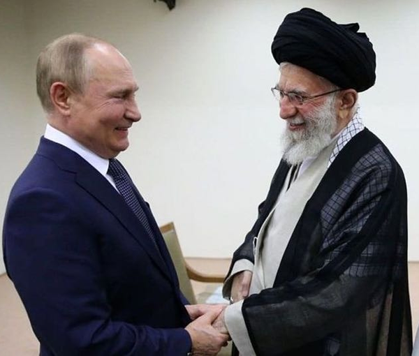 Russian President Vladimir Putin (left) Iran’s Supreme Leader Ali Khamenei in Tehran on July 19, 2022