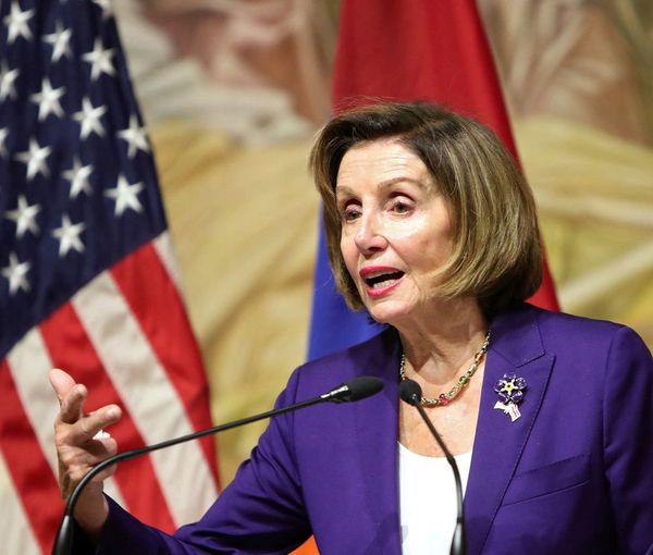 US House of Representatives Speaker Nancy Pelosi at the Cafesjian Center for the Arts in Yerevan, Armenia, September 18, 2022