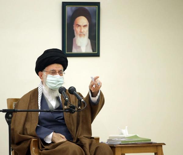 Iran's Supreme Leader Ali Khamanei speaking on Saturday, January1, 2022