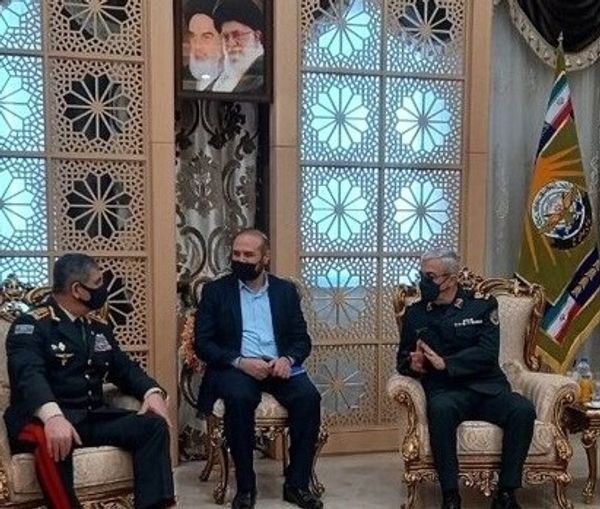 Iranian and Azerbaijani top military commanders meeting in Tehran. January 25, 2022