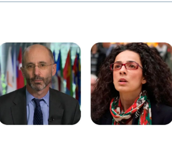 US Special Envoy for Iran Robert Malley and Iranian activist Masih Alinejad