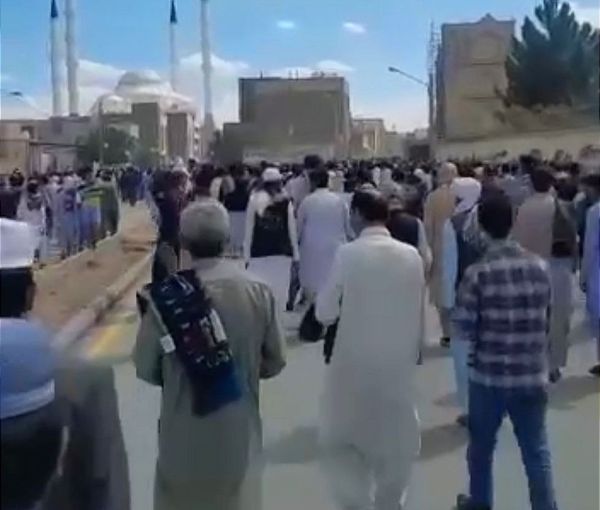 Protesters in the city of Zahedan on March 31, 2023 