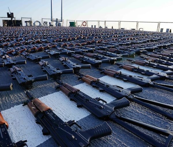 Weapons shipped from Iran and seized by the US Navy in January 2023