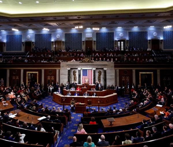 Members of the US House of Representatives at the US Capitol in Washington, January 4, 2023