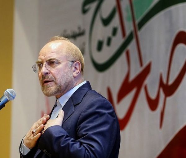 Iranian parliament speaker Ghalibaf speaking of sacrifices in on October 25, 2021