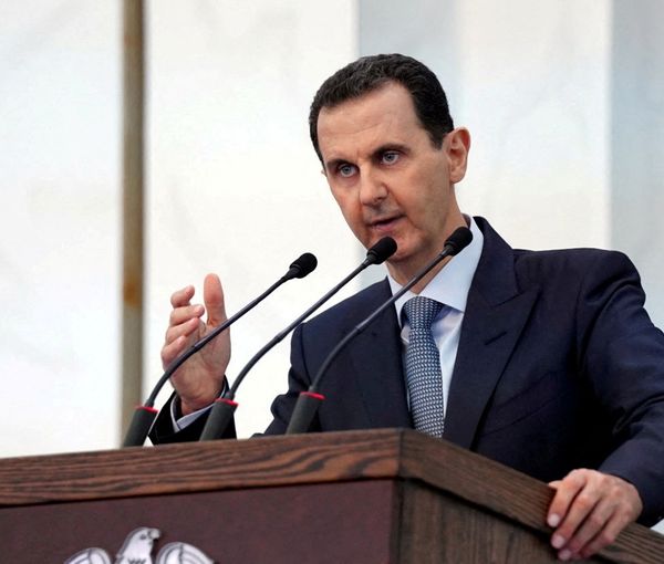 Syria's President Bashar al-Assad addresses the new members of parliament in Damascus, Syria in this handout released by SANA on August 12, 2020.