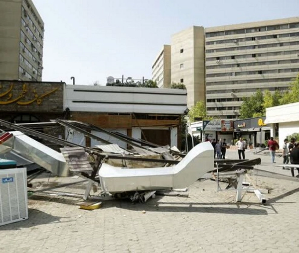 The aftermath of municipality’s forces demolishing businesses in Tehran’s Ekbatan district