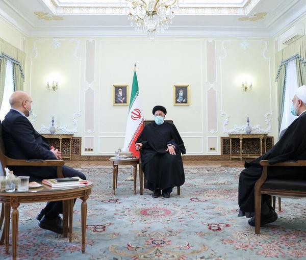 President Ebrahim Raisi meeting with the parliament speaker and head of the Judiciary on December 17, 2022