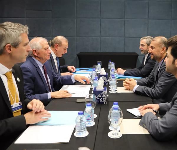 EU foreign policy chief Josep Borrell meeting Iran's FM Hossein-Amir-Abdollahian in Jordan on December 20, 2022
