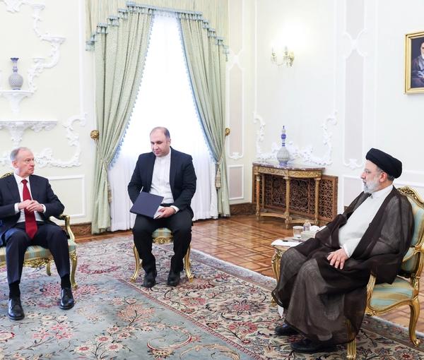 Nikolai Patrushev meeting President Ebrahim Raisi in Tehran on Nov. 9, 2022