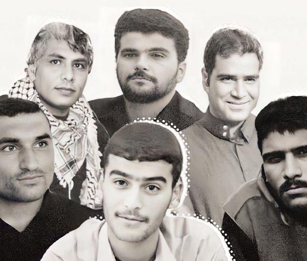 The six ethnic Arab Iranian men who are in danger of imminent execution - Adnan Ghobeishavi, Moein Khanfari, Mohammad Reza Moghaddam, Salem Mousavi, Habib Deris, and Ali Majdam,