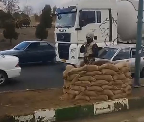 Entrenched armed forces and traffic stops are placed all over the city of Zahedan (January 2023)