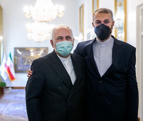 Iran's current foreign minister Amir-Abdollahian with his famous predecessor Javad Zarif in August 2021