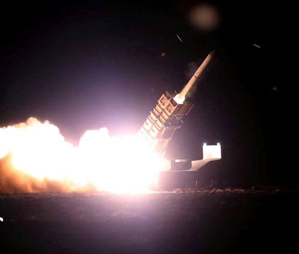 An Iranian missile launch during military drills in February 2023