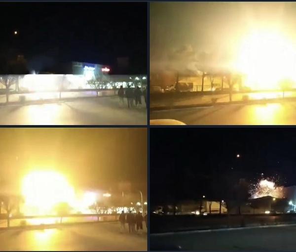 Pictures of explosions, fire at ammunition factory in Esfahan. January 29, 2023
