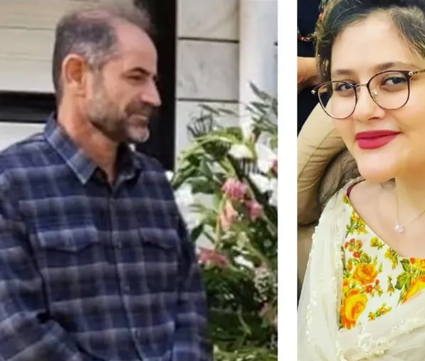 Mahsa Amini and his father (file photo)