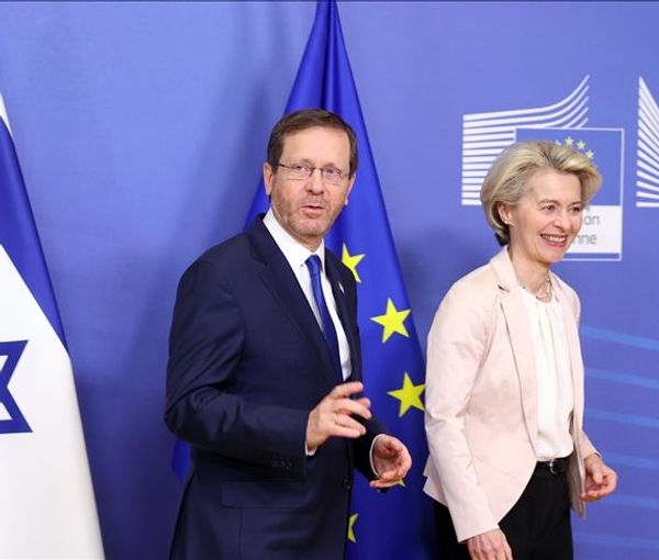 Israeli president Isaac Herzog and European Commission President Ursula von der Leyen in Brussels. January 25, 2023