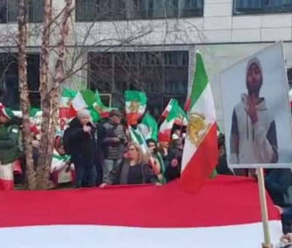 Iranian protesters in the Belgian capital Brussels on March 23,2023