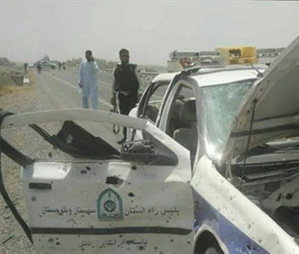 A police car was attacked in Sistan-Baluchestan province on July 23, 2023, leaving source officers dead. 