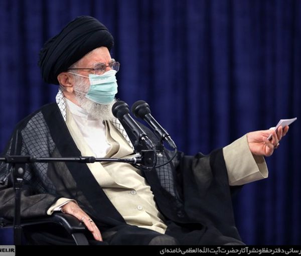Ali Khamenei speaking to clerics about hijab on July 27, 2022