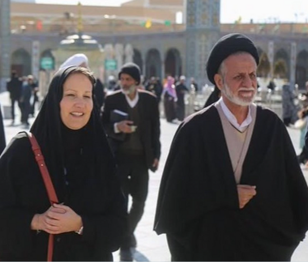 Swiss envoy in Iran Nadine Olivieri Lozano in the city of Qom on February 22, 2023  