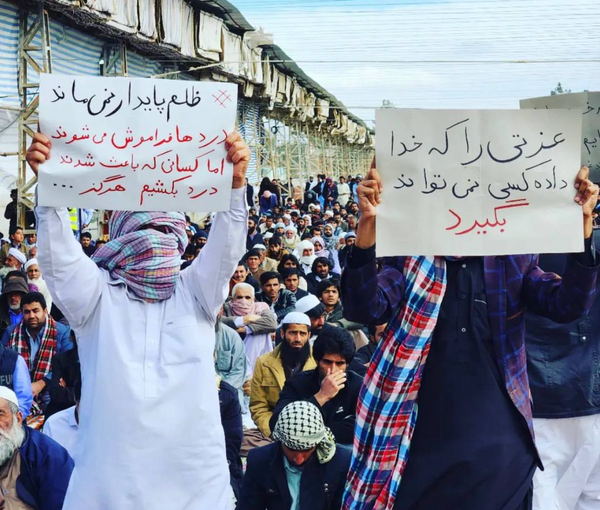 Iranian Baluch protesters in Zahedan say "Oppression is everywhere" on January 6, 2023