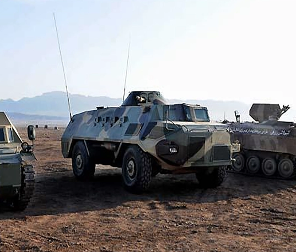 Iranian armor seen in a region close to the Iraqi border on Nov. 24, 2022