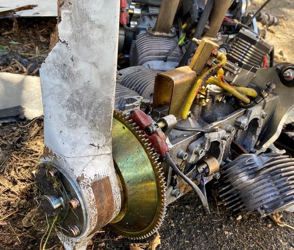 The engine of a suspected Iranian drone shot down over Ukraine in October 2022