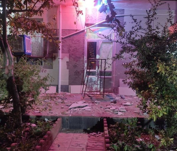 Damage seen outside a house in Iran quake, Oct. 5, 2022