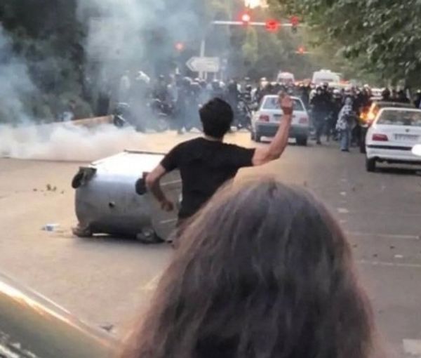A scene from protests by 'Generation Z' in Tehran, Sept. 2022