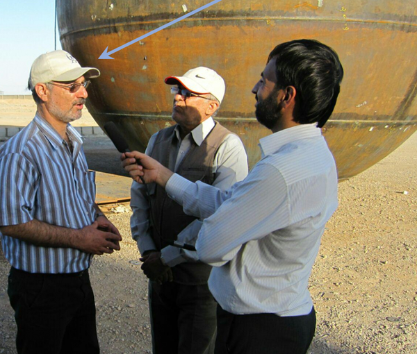 Iranian explosives and metals expert Saeed Borji (left) (file photo)