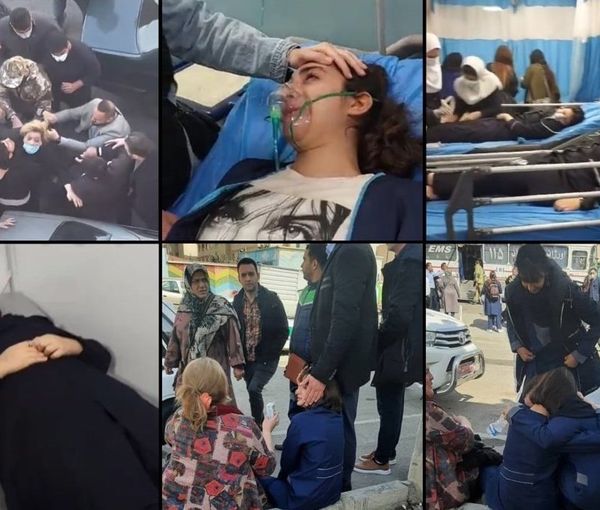 A combo picture of some of the people affected by the chemical attacks on schools in Iran (February 2023)