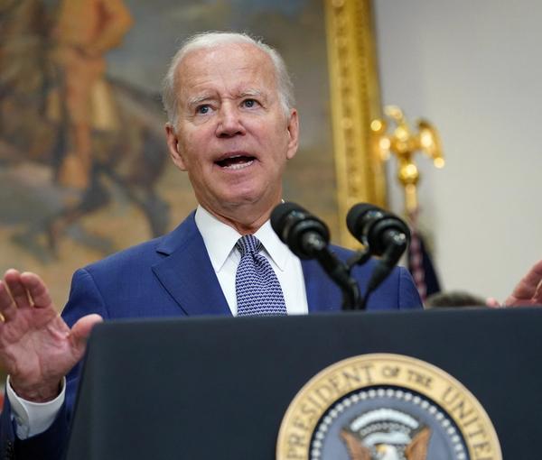 US President Joe Biden speaking on July 8, 2022