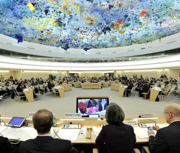 A general view during a session of the Human Rights Council at the European headquarters of the United Nations in Geneva, Switzerland  (file photo)