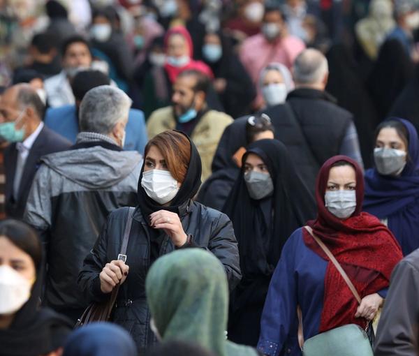 People in Tehran streets in November 2021.