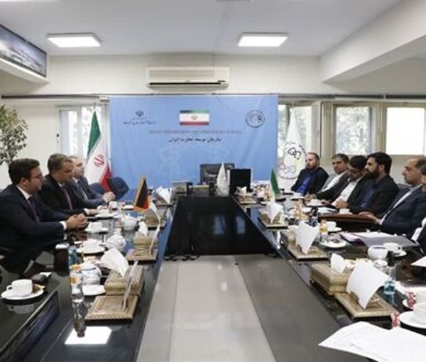 A meeting between Iranian and German trade officials in Tehran on July 26, 2022
