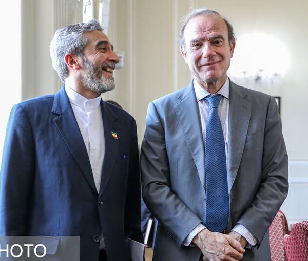 Iran's chief nuclear negotiator Ali Bagheri-Kani (left) and Deputy Secretary General of the European External Action Service (EEAS), Enrique Mora (undated)