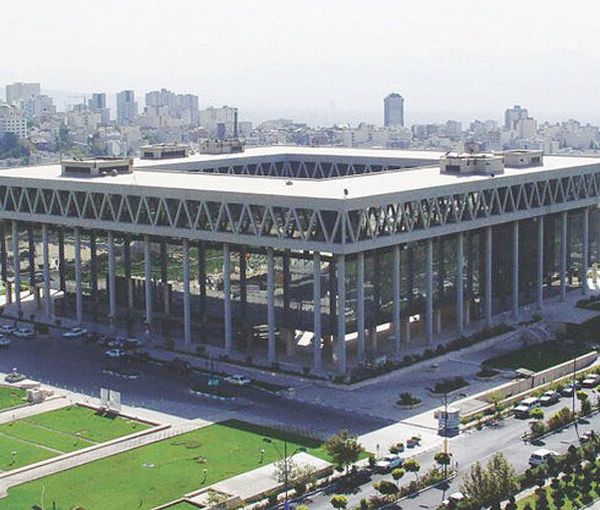 The headquarters of Islamic Republic's state TV in Tehran. Undated