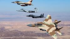 Israeli air force planes in formation