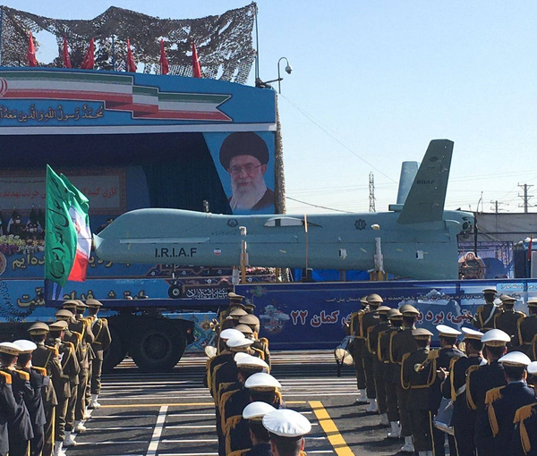 Kaman, a large Iranian drone on display at a military parade in April 2022