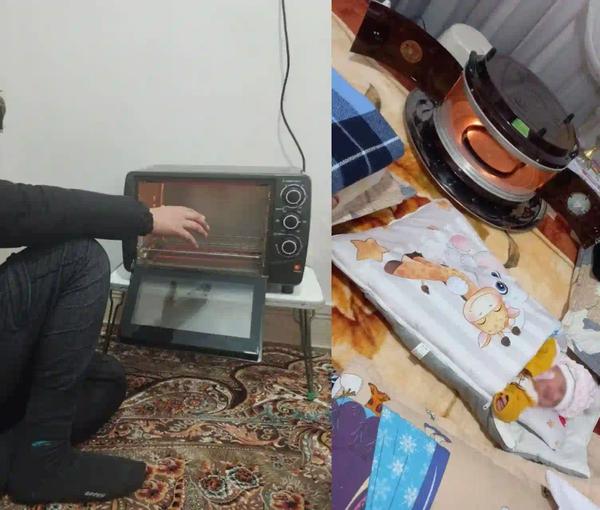 People warming themselves with electric toasters and other home appliances (January 2023)